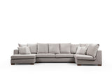 Banken - Hoekbank beige U - opstelling - polyester - 380 cm - Colorado - Dimehouse