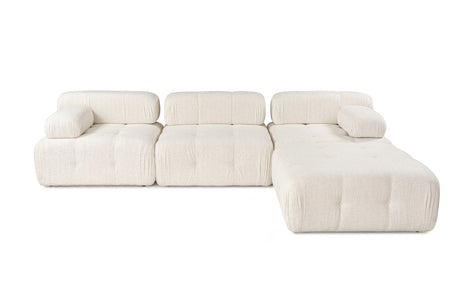 Modular Bank 3-Seater con Hocker Doblo Crème