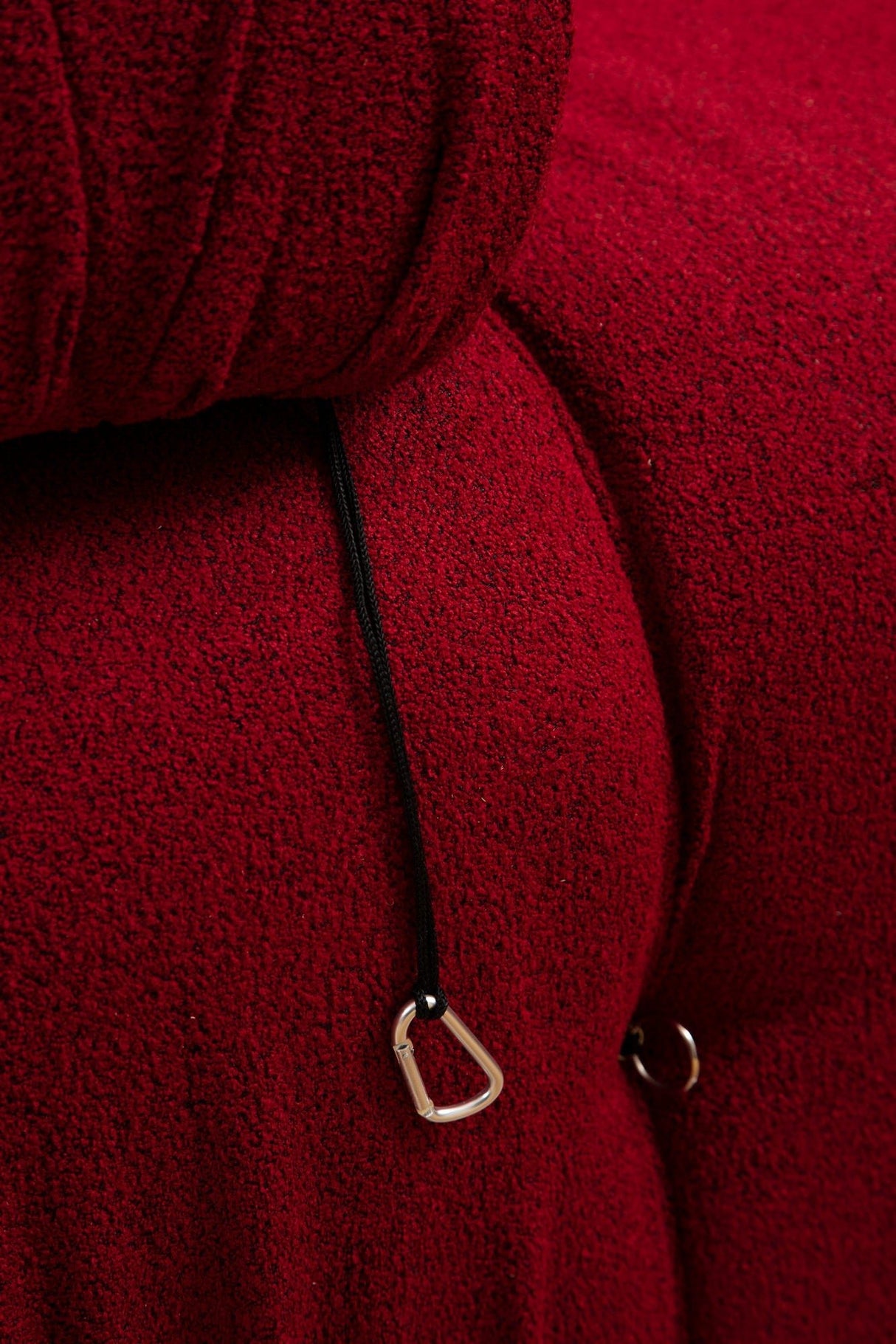 Banken - Modulaire XXL hoekbank Bubble met hocker - velvet rood - Dimehouse