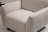 Fauteuils - Japandi fauteuil beige textuur stof Eddy - Dimehouse