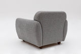 Fauteuils - Japandi fauteuil lichtgrijs textuur stof Eddy - Dimehouse