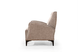 Fauteuils - Landelijke fauteuil bruin gemêleerde stof Petra - Dimehouse