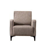 Fauteuils - Landelijke fauteuil bruin gemêleerde stof Petra - Dimehouse