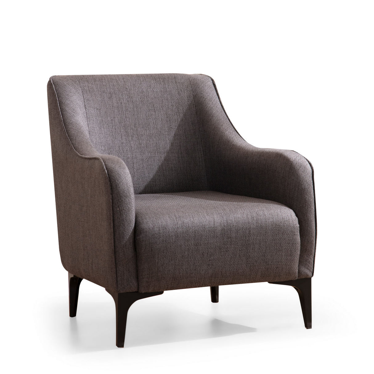 Fauteuils - Modern landelijke fauteuil donkergrijs stof Belissimo - Dimehouse
