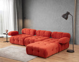 Banken - Modulaire bank 3 - zits met hocker Doblo rood - Dimehouse