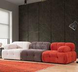 Sofá modular 3 elementos Doblo rojo blanco gris