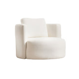 Fauteuils - Ronde fauteuil crème bouclé Fern - Dimehouse