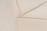Banken - Hoekbank beige stof met stiknaad - XXL - 8 persoons - Puzzle - Dimehouse