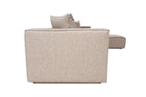 Banken - Modulaire XXL hoekbank beige linnen 430 cm breed Sora - Dimehouse
