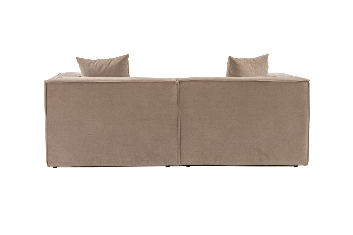 Banken - Modulaire XXL 2 - zits bank Sora 190 cm breed in Cappucino linnen - Dimehouse