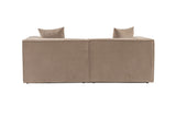 Banken - Modulaire XXL 2 - zits bank Sora 190 cm breed in Cappucino linnen - Dimehouse