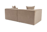 Banken - Modulaire XXL 2 - zits bank Sora 190 cm breed in Cappucino linnen - Dimehouse