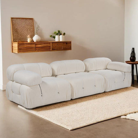 Modular Bank Bubble Bubble Bouclé White