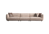 Sofá Pavia 3 plazas terciopelo crema 345 cm 100% poliéster