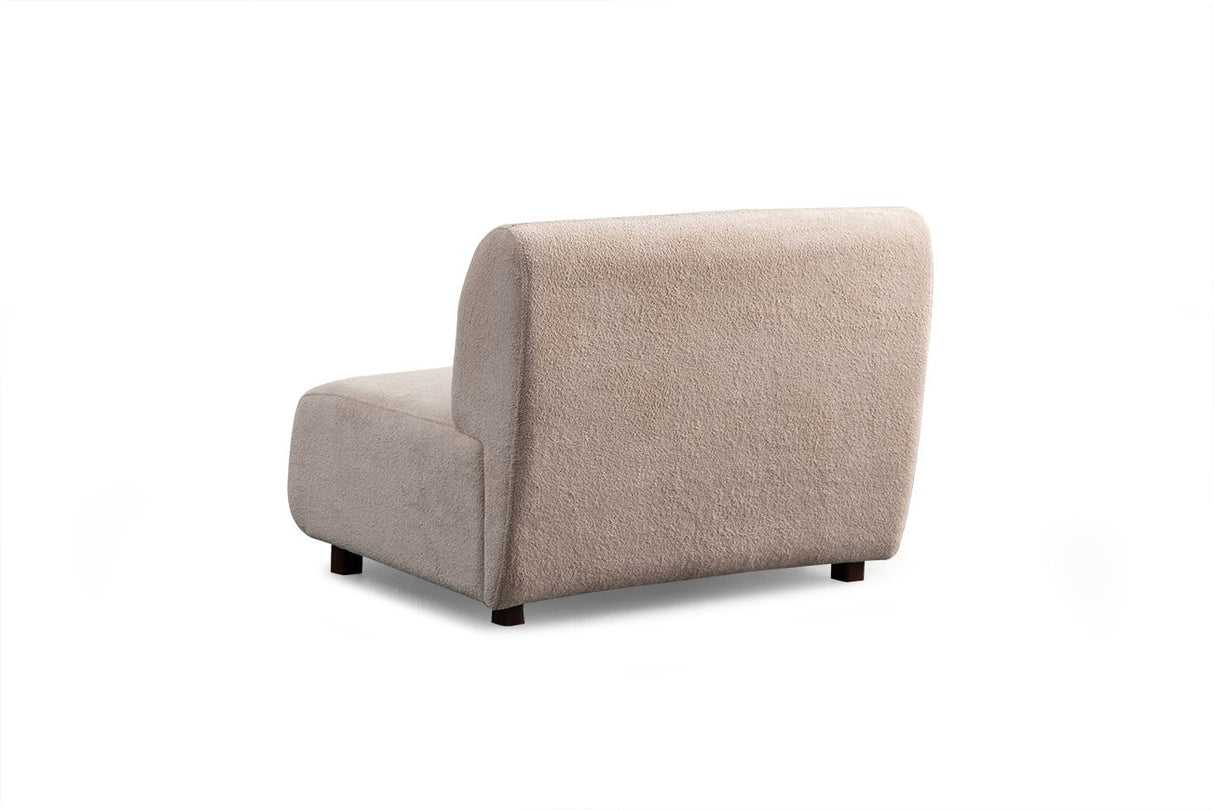 Sofá Pavia 3 plazas terciopelo crema 345 cm 100% poliéster