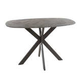 Bartafels - Deens Ovaal Bartafel Iris 140x80 cm Spinpoot Keramiek Look - Dimehouse