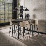 Bartafels - Deens Ovaal Bartafel Jade 140 cm Zwart Keramiek Look - Dimehouse