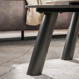 Conjunto de mesas de centro Arvo Twin de 2 piezas de cerámica travertino 100x87 cm 