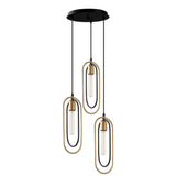 Hanglamp 3-lichts Zwart Goud Metaal Dune