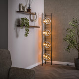 Vloerlamp Sola 4-lichts Amber Glas 168 cm