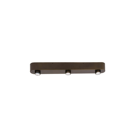 Lámpara de techo 3 luces marrón metal Bor