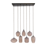 Hanglampen - Hanglamp 7 - lichts bruin frosted glas Arda - Dimehouse