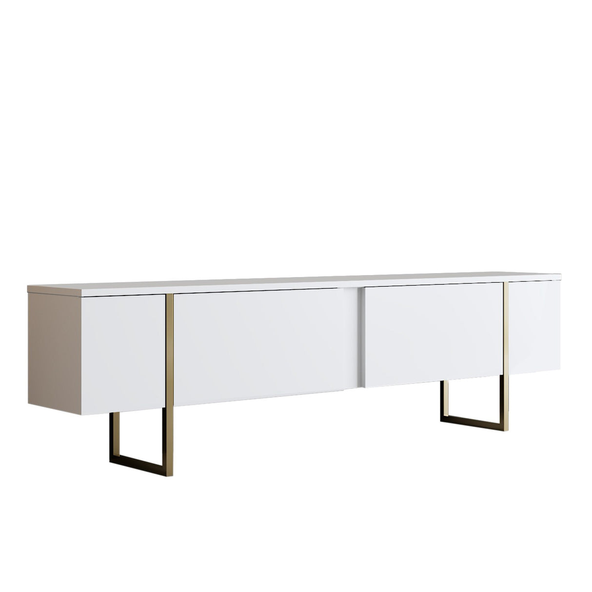 Muebles de TV de lujo Gold White Melamine 180x50x30 cm