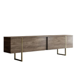 TV Meubels - TV Meubel Luxe Walnoot Goud Melamine 180x50x30 cm - Dimehouse
