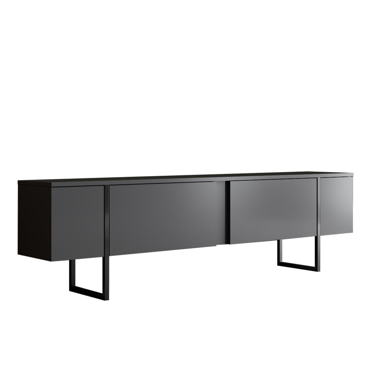 Muebles de TV Anthracite Black Melamine 180x50x30 cm