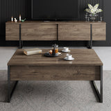Muebles de TV Nuez de lujo Melamina 180x50x30 cm