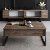 Muebles de TV Nuez de lujo Melamina 180x50x30 cm