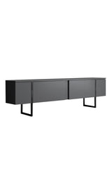 Meubelsets - Meubelset Antraciet Luxe - Salontafel + TV Meubel + Dressoir - Zwart Frame - Dimehouse