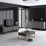 Conjunto-de-muebles-Antracita-Lujo---Mesa-de-centro-+-Mueble-TV-+-Aparador---Marco-Dorado