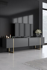 Conjunto-de-muebles-Antracita-Lujo---Mesa-de-centro-+-Mueble-TV-+-Aparador---Marco-Dorado