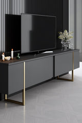 Conjunto-de-muebles-Antracita-Lujo---Mesa-de-centro-+-Mueble-TV-+-Aparador---Marco-Dorado