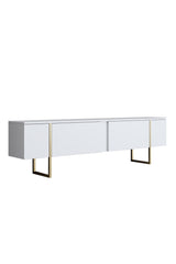 Meubelsets - Meubelset Wit Luxe - Salontafel + TV Meubel + Dressoir - Gouden Frame - Dimehouse