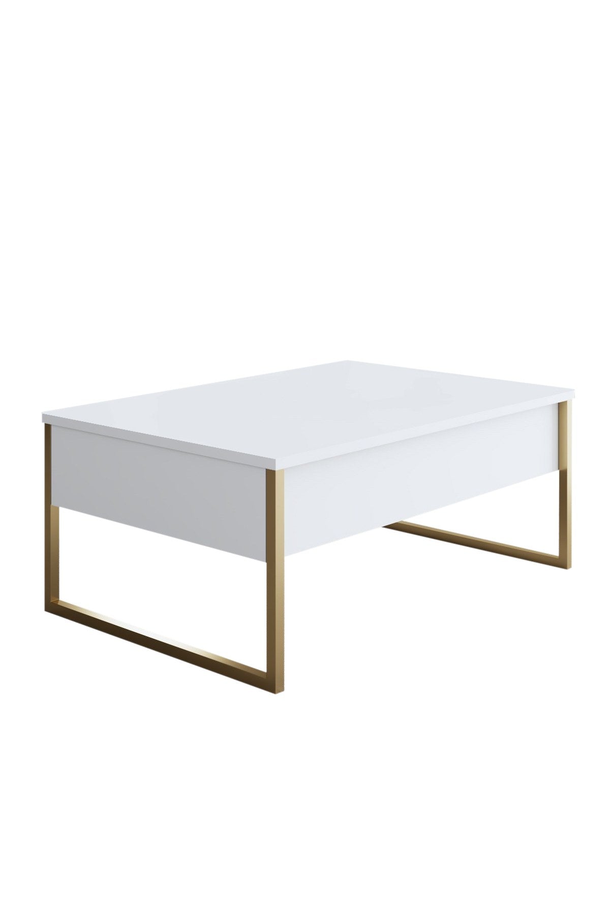 Meubelsets - Meubelset Wit Luxe - Salontafel + TV Meubel + Dressoir - Gouden Frame - Dimehouse