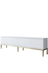 Meubelsets - Meubelset Wit Lord - Salontafel + TV Meubel + Dressoir - Gouden Frame - Dimehouse
