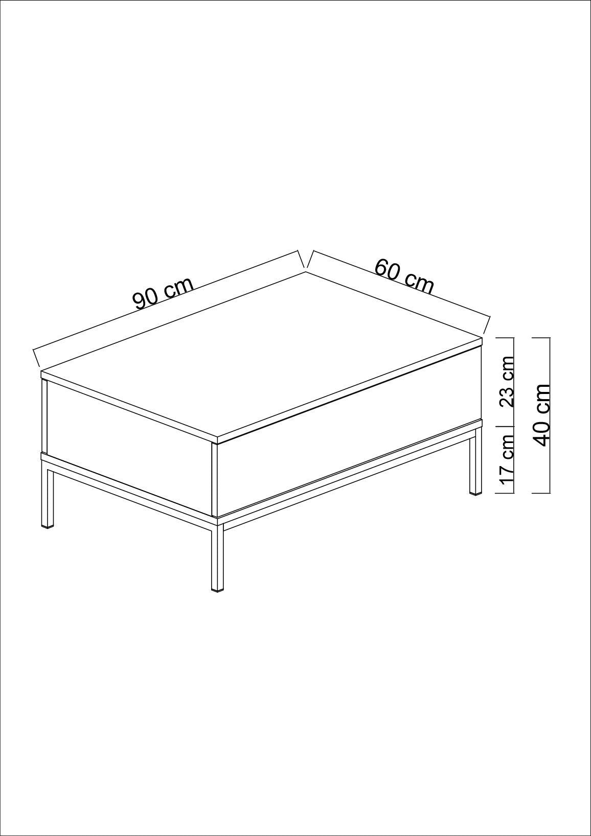 Salontafels - Rechthoekige Salontafel Wit Lord 90x60 - Zilver Frame - Dimehouse