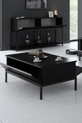 Salontafels - Rechthoekige Salontafel Zwart Lord 90x60 - Zwart Frame - Dimehouse