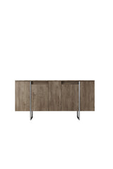 Dressoirs - Modern Dressoir Walnoot Luxe 160x80x35 - Zilver Frame - Dimehouse