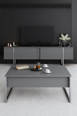 Mesa-de-centro-rectangular-de-lujo-antracita-90x60---Marco-plateado