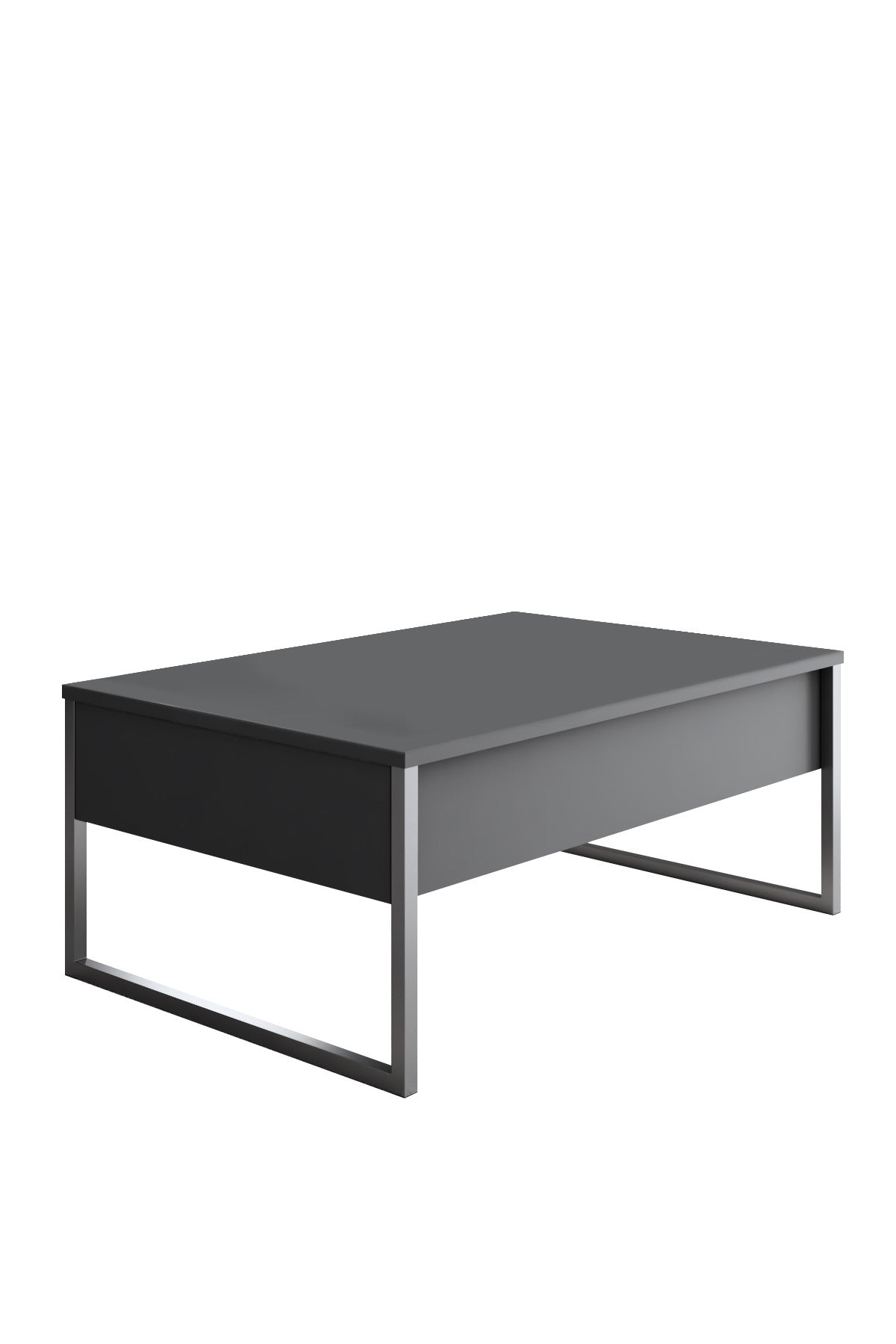 Mesa-de-centro-rectangular-de-lujo-antracita-90x60---Marco-plateado