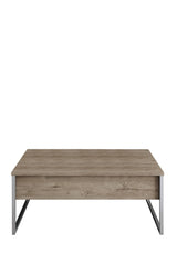Salontafels - Rechthoekige Salontafel Walnoot Luxe 90x60 - Zilver Frame - Dimehouse