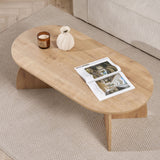 Melina salontafel oval in sapphire eikenlook Gemelamineerd hout