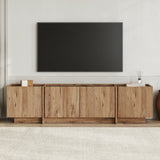 Mueble TV Lowen imitación roble 180 cm Pino Atlántico y madera de melamina antracita