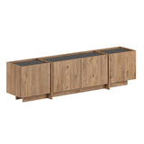 Mueble TV Lowen imitación roble 180 cm Pino Atlántico y madera de melamina antracita