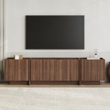 Mueble TV Lowen en nogal Milano 180 cm compuesto de madera revestido de melamina