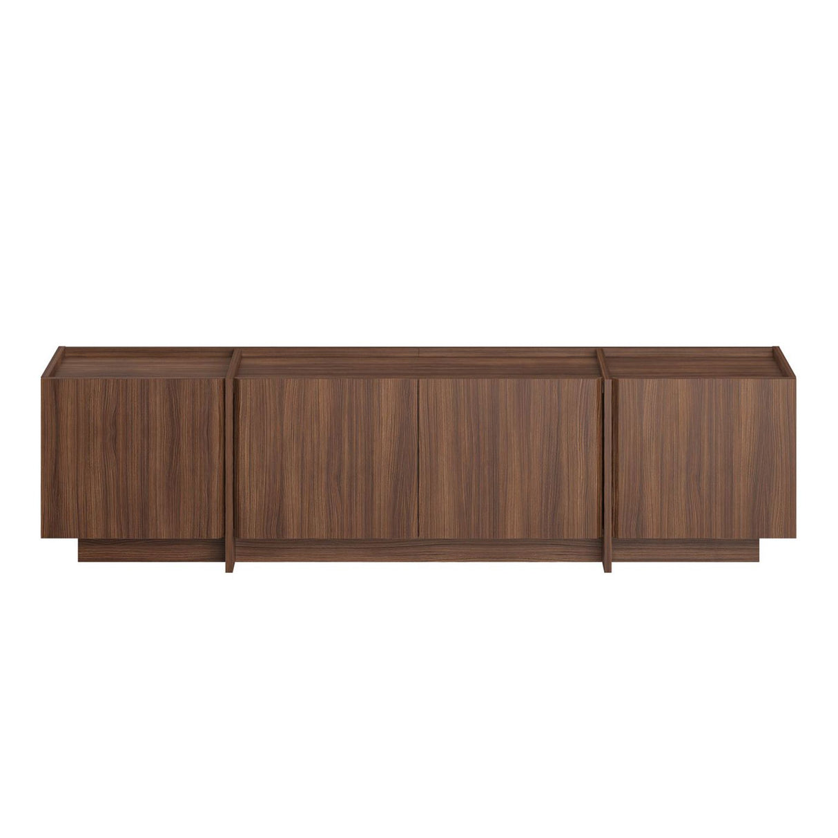 Mueble TV Lowen en nogal Milano 180 cm compuesto de madera revestido de melamina