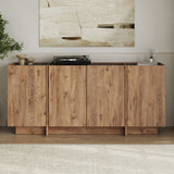Mesa auxiliar Dorma imitación roble 180 cm Pino atlántico y antracita Madera revestida de melamina